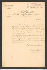 k.k. naturhistorisches Hofmuseum, Intendanzakten 1885-1896 (Hauer), Aktenzahl Z.11/1892, Seite 1